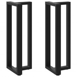 Sonata Picioare de masă de bar în formă de T, 2 buc., negru, 40x35x(110-111) cm, oțel