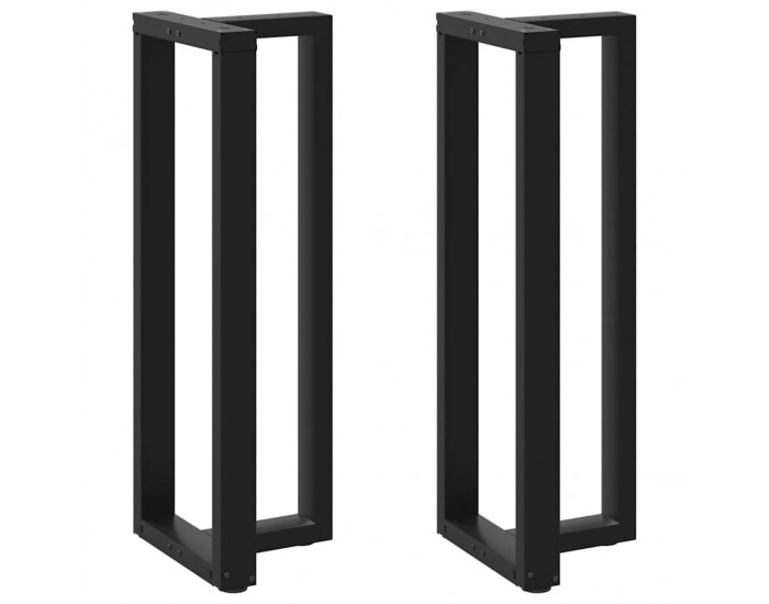 Sonata Picioare de masă de bar în formă de T, 2 buc., negru, 40x35x(110-111) cm, oțel