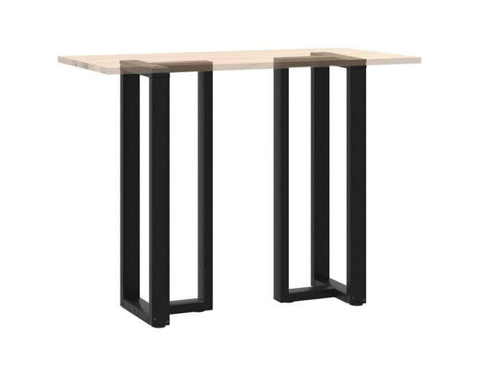 Sonata Picioare de masă de bar în formă de T, 2 buc., negru, 40x35x(110-111) cm, oțel