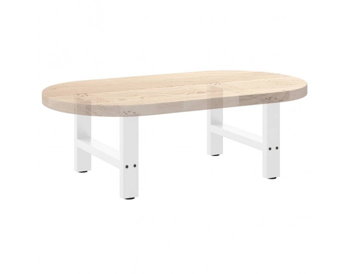 Sonata H Крака за масичка за кафе бели 2 бр. 50x(42-43) cm стомана
