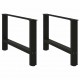 Sonata H Крака за масичка за кафе черни 2 бр. 70x(42-43) cm стомана