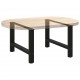 Sonata H Крака за масичка за кафе черни 2 бр. 70x(42-43) cm стомана