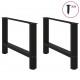 Sonata H Крака за масичка за кафе черни 2 бр. 70x(42-43) cm стомана