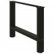 Sonata H Крака за масичка за кафе черни 2 бр. 70x(42-43) cm стомана