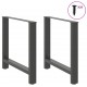 Sonata H Крака за трапезна маса Антрацит 2 бр. 70x(72-73) cm Стомана