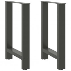 Sonata H Крака за трапезна маса Антрацит 2 бр. 60x(72-73) cm Стомана - Piese pentru mese