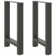 Sonata H Крака за трапезна маса Антрацит 2 бр. 60x(72-73) cm Стомана