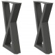 Sonata H Крака за масичка за кафе 2 бр. антрацит 28x(42-43,3) cm стомана