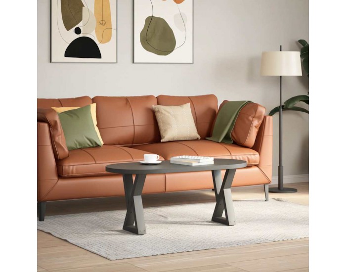 Sonata H Крака за масичка за кафе 2 бр. антрацит 28x(42-43,3) cm стомана