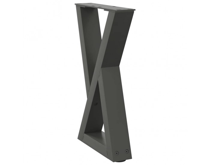 Sonata H Крака за масичка за кафе 2 бр. антрацит 28x(42-43,3) cm стомана