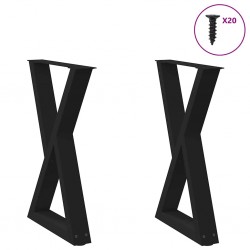 Sonata H Крака за маса за хранене 2 бр. черни 50x(72-73,3) cm стомана - Piese pentru mese