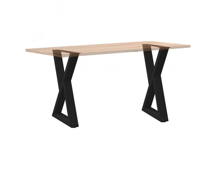 Sonata H Крака за маса за хранене 2 бр. черни 50x(72-73,3) cm стомана