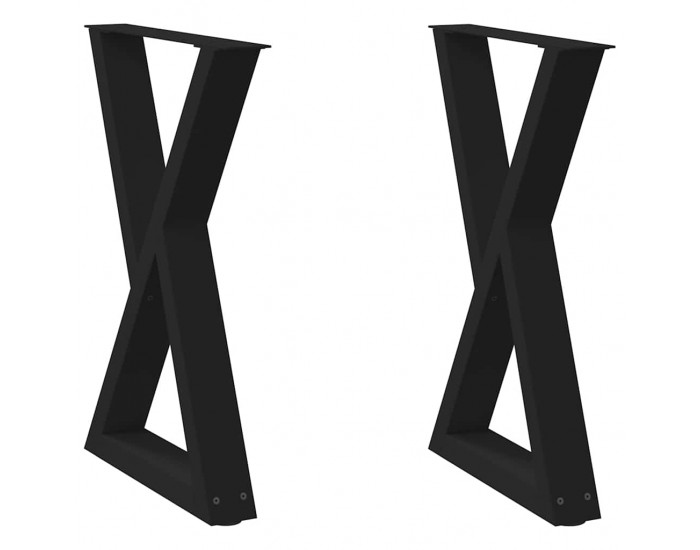 Sonata H Крака за маса за хранене 2 бр. черни 50x(72-73,3) cm стомана