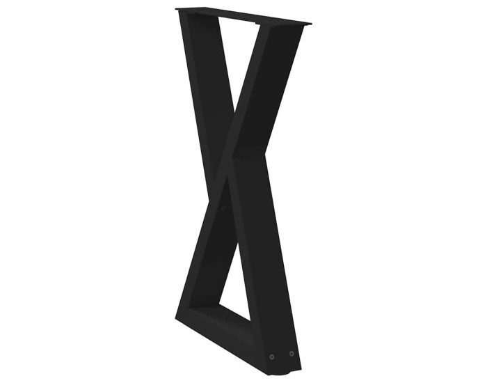 Sonata H Крака за маса за хранене 2 бр. черни 50x(72-73,3) cm стомана