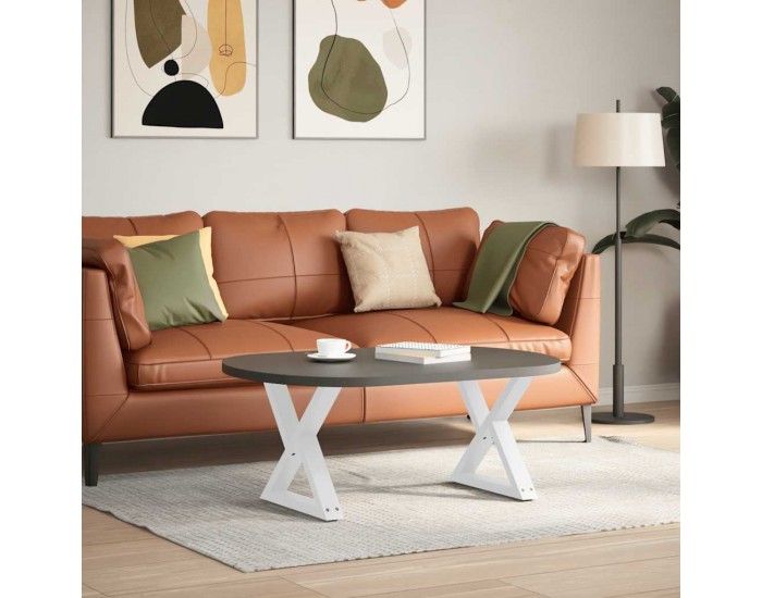 Sonata H Крака за масичка за кафе 2 бр. бели 60x(42-43,3) cm стомана
