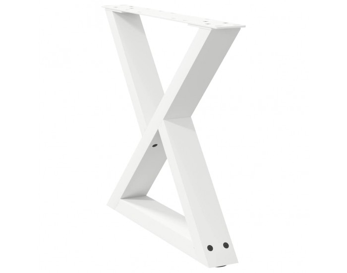 Sonata H Крака за масичка за кафе 2 бр. бели 60x(42-43,3) cm стомана
