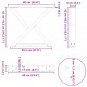 Sonata H Крака за масичка за кафе 2 бр. бели 60x(42-43,3) cm стомана