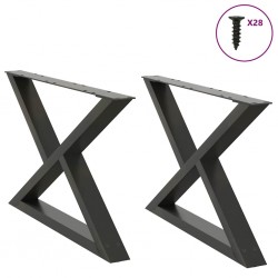 Sonata H Крака за масичка за кафе 2 бр. антрацит 70x(42-43,3) cm стомана - Piese pentru mese