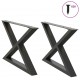 Sonata H Крака за масичка за кафе 2 бр. антрацит 70x(42-43,3) cm стомана