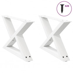 Sonata H Крака за масичка за кафе 2 бр. бели 50x(30-31,3) cm стомана - Piese pentru mese