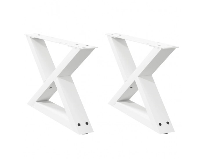 Sonata H Крака за масичка за кафе 2 бр. бели 50x(30-31,3) cm стомана