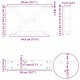Sonata H Крака за масичка за кафе 2 бр. бели 50x(30-31,3) cm стомана