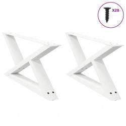 Sonata H Крака за масичка за кафе 2 бр. бели 70x(30-31,3) cm стомана - Piese pentru mese