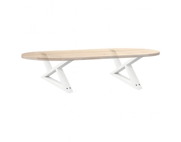 Sonata H Крака за масичка за кафе 2 бр. бели 70x(30-31,3) cm стомана