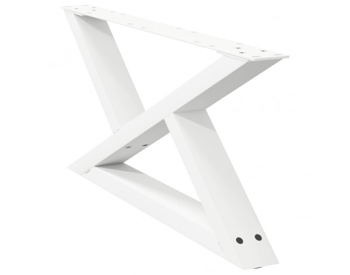 Sonata H Крака за масичка за кафе 2 бр. бели 70x(30-31,3) cm стомана
