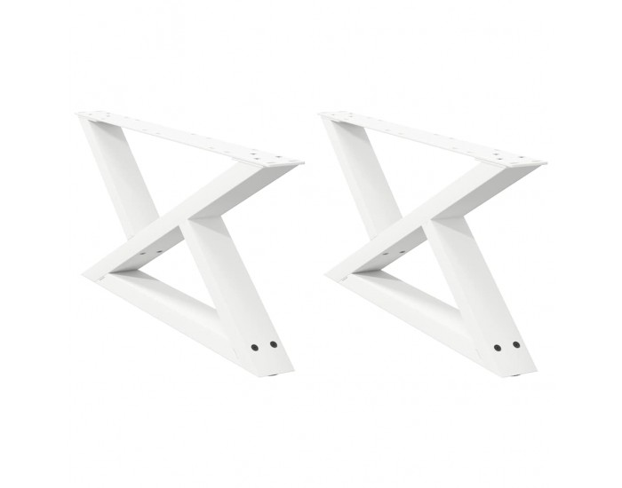 Sonata H Крака за масичка за кафе 2 бр. бели 70x(30-31,3) cm стомана
