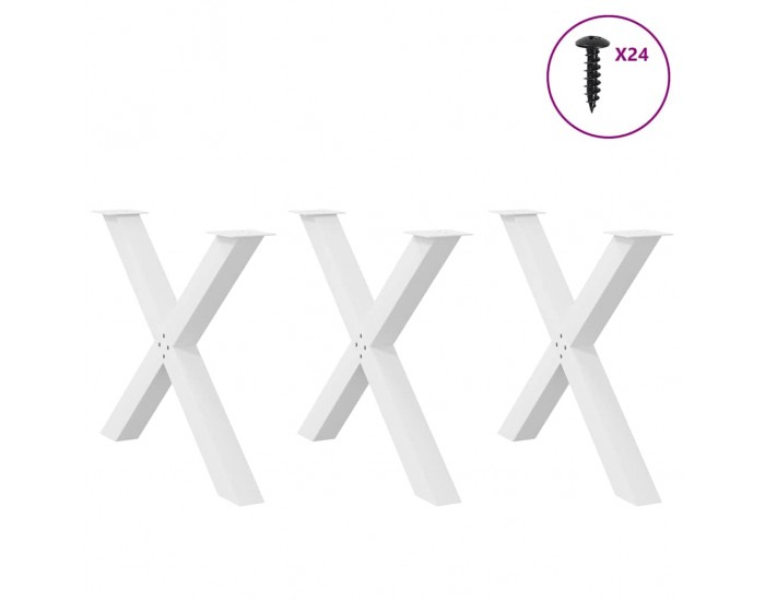 Sonata H Крака за маса за хранене с форма на X 3 бр. 90x(72-73) cm