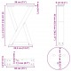 Sonata H Крака за масичка за кафе 2 бр. черни 38x(42-43,3) см стомана