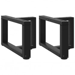 Sonata H Крака за холна маса T-образна 2бр черни 50x25x(30-31)см стомана - Piese pentru mese