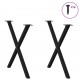 Sonata H Крака за трапезна маса с X-образна 2 бр 70x(72-73) см стомана