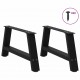 Sonata H Крака за холна маса с A-образна 2 бр черни 70x(30-31)см стомана