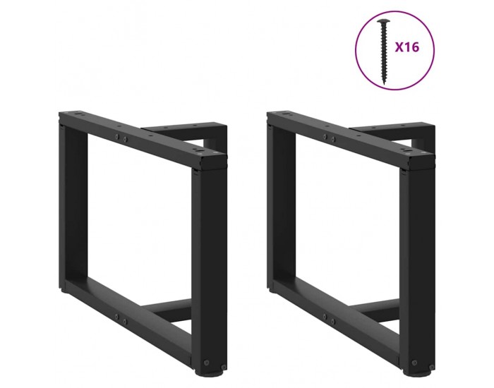 Sonata H Крака за холна маса T-образна 2бр черни 70x25x(42-43)см стомана