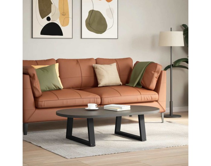 Sonata Picioare pentru măsuță de cafea în formă de V, 2 buc., negru, 50x(30-31,3) cm, oțel