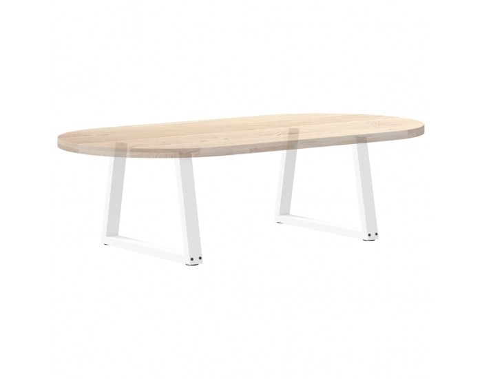 Sonata Picioare pentru măsuță de cafea în formă de V, 2 buc., alb, 50x(42-43,3) cm, oțel