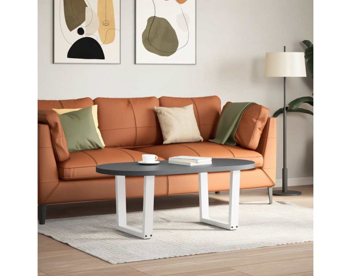 Sonata Picioare pentru măsuță de cafea în formă de V, 2 buc., alb, 60 x (42-43,3) cm, oțel