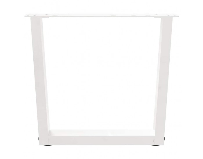 Sonata Picioare pentru măsuță de cafea în formă de V, 2 buc., alb, 60 x (42-43,3) cm, oțel