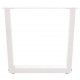 Sonata Picioare pentru măsuță de cafea în formă de V, 2 buc., alb, 60 x (42-43,3) cm, oțel