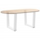 Sonata Picioare pentru măsuță de cafea în formă de V, 2 buc., alb, 60 x (42-43,3) cm, oțel
