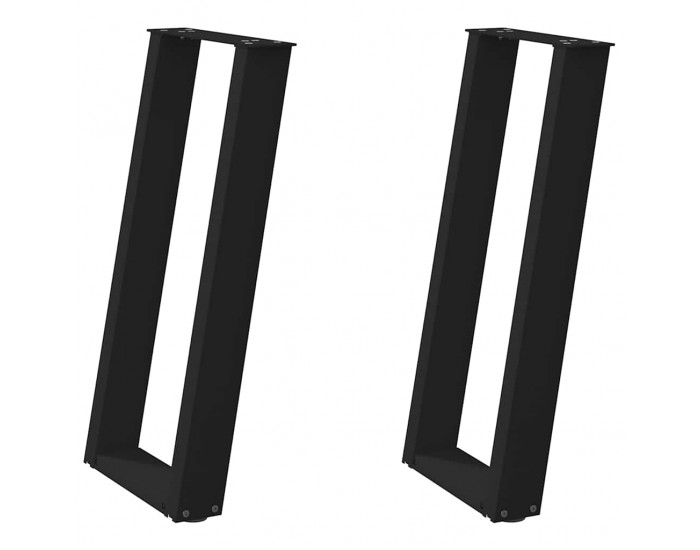 Sonata H Конзолна маса крака U-образни 2 бр. черни 28x(72-73) cm стомана