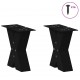 Sonata H Крака за масичка за кафе с форма на X 2 бр. черни 30x(30-31) cm
