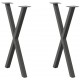 Sonata H Крака за маса за хранене с форма на X 2 бр. 57x(72-73) cm
