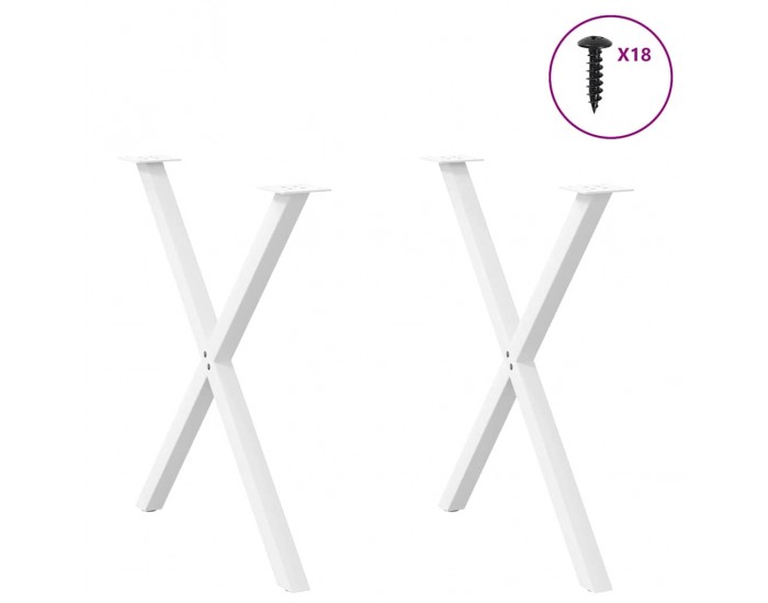 Sonata H Крака за маса за хранене с форма на X 2 бр. 80x(72-73) cm