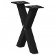 Sonata H Крака за масичка за кафе с форма на X 2 бр. черни 37x(30-31) cm