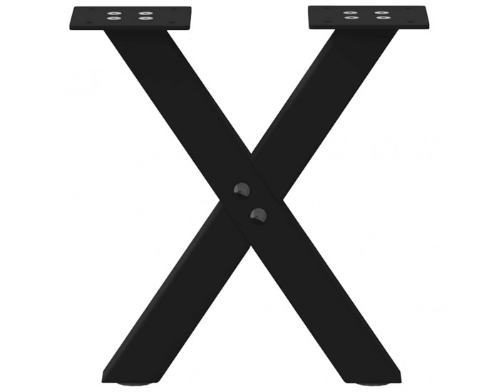 Sonata H Крака за масичка за кафе с форма на X 2 бр. черни 37x(30-31) cm