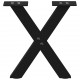 Sonata H Крака за масичка за кафе с форма на X 2 бр. черни 37x(30-31) cm