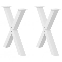 Sonata H Крака за маса за хранене с форма на X 2 бр. бели 70x(72-73) cm - Piese pentru mese